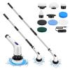 Electric Cleaning Brush Electric Spin Scrubber, 10 IN 1 Cordless Electric Cleaning Brush with 10 Replaceable Brush Heads, 2 Speeds, Adjustable Handle Power Scrubber for Bathroom, Floor, Kitchen, Car view 1