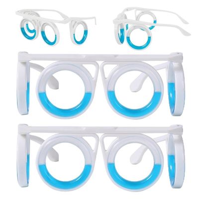 2 Pcs Adult Anti- Motion Sickness Smart Glasses Motion Sickness Smart Glasses Relieve Carsickness Airsickness Seasickness Glasses Anti Nausea Vertigo Glasses No Lens Liquid Glasses for Adults or Kids