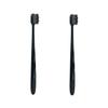 Beaupretty 2pcs Black Toothbrushes Oral Cleaning Micro-Nano Bristle Brush Dental Tool Ergonomic Handle view 1