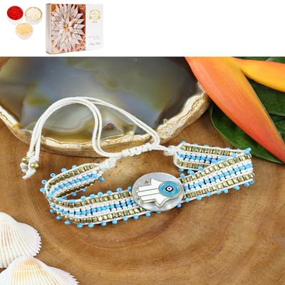 Ghasitaram Gifts Jaiccha Rakhi for Brother Rakhis Online PRK24-002 Bracelet Premium Rakhi with 200 GMS of Kaju katli