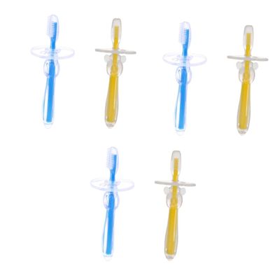 Beaupretty 6pcs Silicone Toothbrush for Training Bristle Design Umbrella-Shaped for Boys and Girls Early Oral Care for Boy Girl and Toddlers