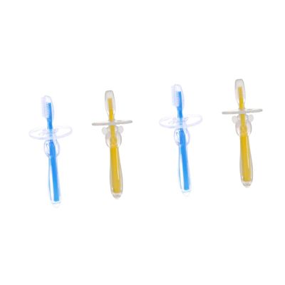 Beaupretty 4pcs Silicone Toothbrush Training Bristle for Boys and Girls Umbrella-Shaped Design for Year Olds and Toddlers Learning to Brush Teeth