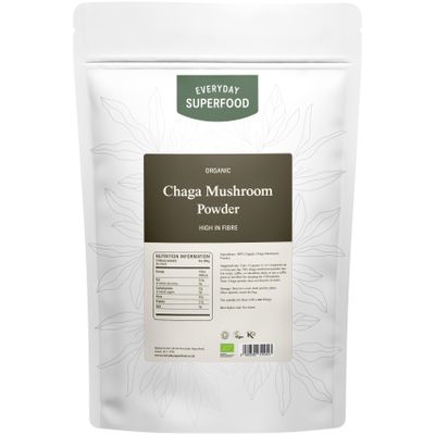 Everyday Superfood Organic Chaga Mushroom Powder 50g, Ideal for Coffee and Tea, Wild Chaga Extract