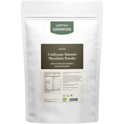 Everyday Superfood Organic Cordyceps Sinensis Mushroom Powder 900g, Ideal for Coffee and Tea and Mushroom Blends