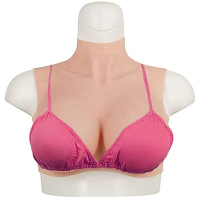 WXLPCGO Silicone Breast Form Artifical Breastplate Women Breast Prosthesis with Silicone Filled for Crossdressers Transgender Cosplay Drag Queen(Size:F CUP,Color:Color 3)