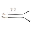 EQQHJL Spectacle arms replacement Vintage Glasses replacement temple legs*Eyewear Leg,1 Pair Metal Eyeglass Temples Nose Bridge Replacement Kit 1-Hole Rimless Glasses Repair Parts K view 1