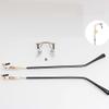 EQQHJL Spectacle arms replacement Vintage Glasses replacement temple legs*Eyewear Leg,1 Pair Metal Eyeglass Temples Nose Bridge Replacement Kit 1-Hole Rimless Glasses Repair Parts K view 3