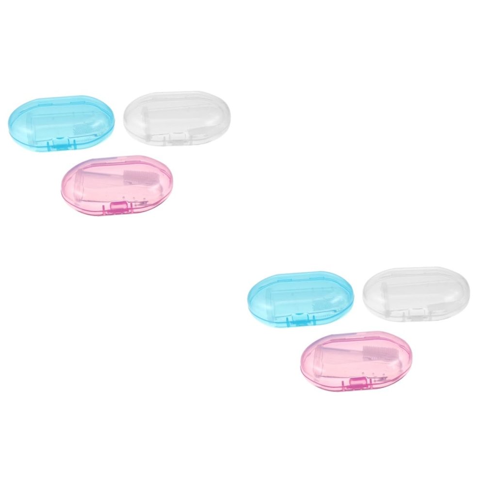 Beaupretty 6pcs Reusable Silicone Boy Girl Boy Girl Oral Care Brush and Travel Toothbrush
