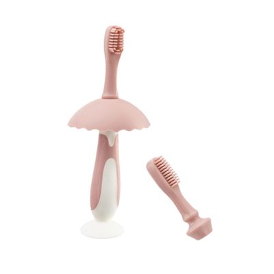 Beaupretty Penguin Toothbrush for Boys and Girls Silicone Brush Gums Scraper and Tongue Cleaner Designed for Boy Girl Oral Care