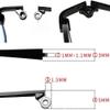 EQQHJL Spectacle arms replacement Eyeglasses Replacement Accessories,1 Pair Vintage Eyeglass Metal Frame Temple Reading Glasses view 2