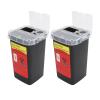 2pcs Blade Disposal Container Case Openable Cover Waste Blades Storage Box for Barber Shop view 1