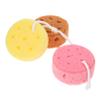 TOGEVAL 3pcs Bath Exfoliating Sponge Set with Honeycomb Foam Texture Back Scrubber and Skin Cleaning Shower Sponges for Adults and Children for Daily Bath view 1