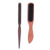 2 Pcs Beard Brush, Wood Soft Bristle Facial Hair Brush Mustaches Grooming Shaving Brush Comb Tame and Soften Facial Hair view 1