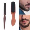 2 Pcs Beard Brush, Wood Soft Bristle Facial Hair Brush Mustaches Grooming Shaving Brush Comb Tame and Soften Facial Hair view 2