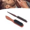 2 Pcs Beard Brush, Wood Soft Bristle Facial Hair Brush Mustaches Grooming Shaving Brush Comb Tame and Soften Facial Hair view 3