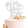 Mis Quince 15 Cake Topper, Mis Aos 15, Feliz 15 Aos, Cheers to 15 Years, Happy 15th Birthday Party Decorations Silver Glitter view 1