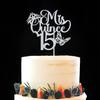 Mis Quince 15 Cake Topper, Mis Aos 15, Feliz 15 Aos, Cheers to 15 Years, Happy 15th Birthday Party Decorations Silver Glitter view 4