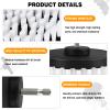 12V Cordless Drill with 2x Batteries and Charger, 3/8" Keyless Chuck Power Drill Set with Drill Brush for Cleaning 5 Pieces for Car, Carpet, Bathroom, 6in Reach Extension Rod, 10 Pieces Drill Bits Set view 4