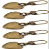 5 Pcs Journey Studio Heart Shaped Zipper Pull Replacement Metal Zipper Backpack Zippers Mend Fixer Repair for Coats Jackets Pants Luggage, Fasteners, Sewing Notions and Supplies (Bronze) view 1