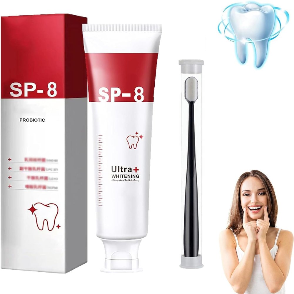 Sp8 Probiotic Toothpaste for Fresh Breath and Teeth Whitening - 100g (15cm, 1pcs)
