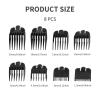 8 PCS Hair Clipper Guards, 8 Sizes Hair Clipper Guards Combs Replacement Hair Clippers Attachment for Clippers Trimmers, for Adults, Children, Pets view 2