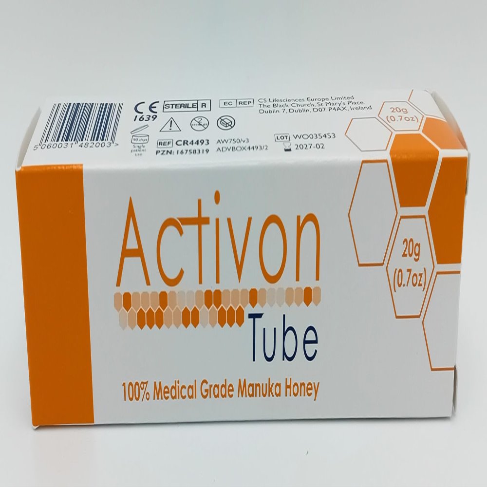 Activon Tube 100% Medical Grade Manuka Honey 20g - 1 Pack | Natural Wound Care Solution | Antimicrobial and Healing Properties