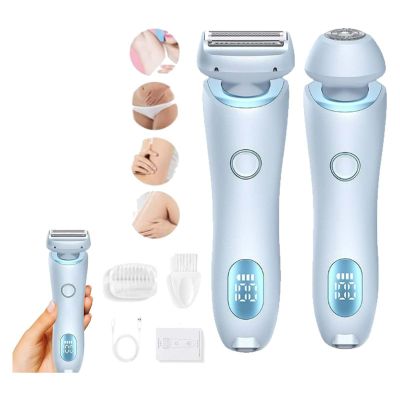 Modira Shaver - Modira Mermaid Shaver,Gleam Pro 3.0 Shaver for Women by Women,2 in 1 Portable Electric Shaver Razors,Womens Electric Shaver for Legs, Portable Rechargeable Bikini Trimmer (Blue)