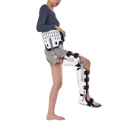 XDAWQP Knee Braces Knee Ankle Foot Fixation Orthosis, Comfortable Adjustable Brace, Fracture Leg, Foot And Lower Extremity Orthosis (B Right)