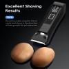 BILTRTE Groin& Body Hair Trimmer for Men,Dual-Head Ceramic Trimmer& Foil Blades,Ball Trimmer Men with Travel Lock,USB-C Rechargeable,Waterproof Wet/Dry Body Groomer with LED Display,Men's Ball Shaver view 3