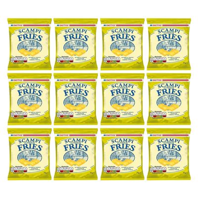 Concept4u Scampi Fries Zesty Scampi & Lemon and Crunchy Bacon Flavoured Fries Light Snacks Ideal for All Types of Drinks