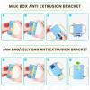 3 Pcs Juice Box Holder Squeeze Proof Juice Bag Holder Adjustable Folding Flipping Holder Yogurt Holder with Handles Prevent Messes and Support Self Feeding Reusable Food Holder for Baby view 4