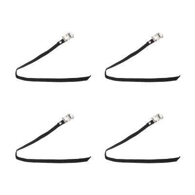 2 Pairs Bikes Pedal Straps Nylon Adjustable Metal Toe Clip 50cm Length Bicycle Pedal Toe Straps