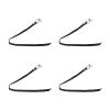 2 Pairs Bikes Pedal Straps Nylon Adjustable Metal Toe Clip 50cm Length Bicycle Pedal Toe Straps view 1
