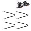 2 Pairs Bikes Pedal Straps Nylon Adjustable Metal Toe Clip 50cm Length Bicycle Pedal Toe Straps view 2
