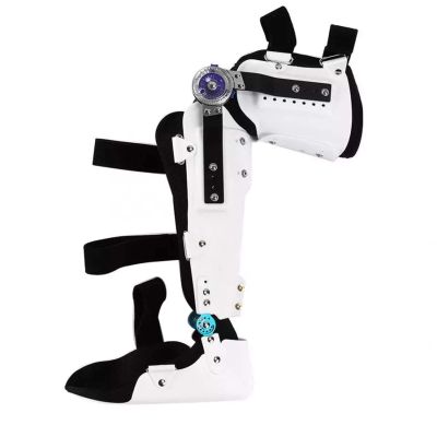 XDAWQP Hinged Knee Foot Support Brace, Hinged Knee Brace Fracture Fixed Guard Splint Leg Protector, Adjustable Post Knee Support Orthosis Immobilizer Fixed Bracket (Left Leg M)