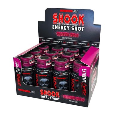 Murdered Out Shook Energy Shot High Stim Pre Workout Cherry Cola 12x60ml