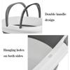 16L Collapsible Dish Basin Plastic Laundry Basket - Portable Foldable Tub/Basin/Bucket with Sturdy Handle for Washing Dishes, Camping - Gray view 3