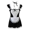 MOVAWAKY Women's French Maid Costume,Sexy Outfits Costume Cosplay Dress Anime Lolita French Valentines Day Maid Outfit Women Sexy Outfit for Bedroom Sexy Dress Up for The Bedroom view 4