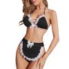 MOVAWAKY Women's French Maid Costume,Women's Oktoberfest Outfit Costume Cosplay Dress Maid Outfit for Men Lolita French Maid Apron Fancy Dress Sexy Costumes for Women view 1