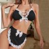 MOVAWAKY Women's French Maid Costume,Women's Oktoberfest Outfit Costume Cosplay Dress Maid Outfit for Men Lolita French Maid Apron Fancy Dress Sexy Costumes for Women view 2