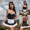 MOVAWAKY Maid Dress Cosplay Set,Women's French Maid Outfit Sexy Cosplay Japanese Kawaii Cosplay Anime Maid Outfit French Maid Apron Adult Dress Maid Costume Sexy view 2