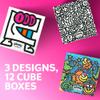 Kleenex x Mr Doodle Limited Edition Design Multipack Facial Tissues - 12 Cube Tissue Boxes, Designed in Collaboration with Mr Doodle, Made to Look Beautiful in The Home. view 2