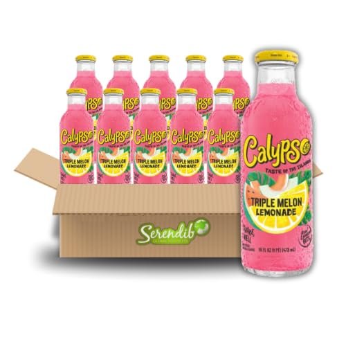Calypso Lemonade | Island-Inspired Flavors with Real Lemon | (Pack of 12, Tripple Melon Lemonade)