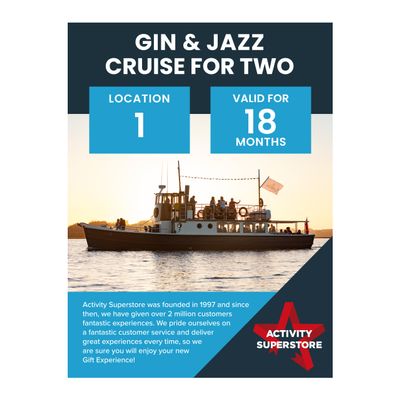 Activity Superstore Gin & Jazz Cruise for Two Gift Experience