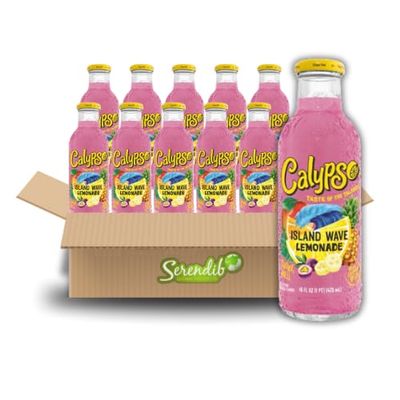 Calypso Lemonade | Island-Inspired Flavors with Real Lemon | (Pack of 12, Island Wave Lemonade)