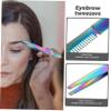 AUTSUPPL 4pcs Stainless Steel Tip Eyebrow Tweezers Precision Hair Removal Tweezers for Eyelash Extensions Eyebrow Plucker Beauty Tools view 3