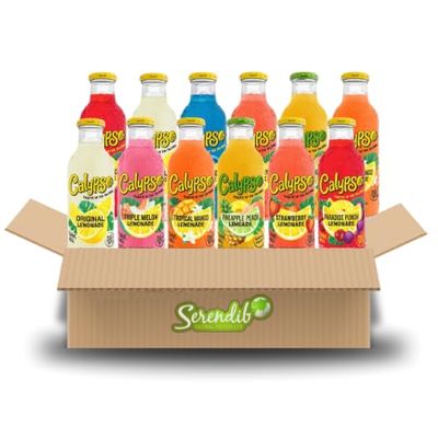 Calypso Lemonade 12 Pack | Island-Inspired Flavors with Real Lemon | 12 Premium Bottled Lemonade from Random Flavours