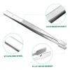 AUTSUPPL 15pcs Stainless Steel False Eyelash Tweezers and Flat Head Stamp Tweezers Set for Precise Crafting, Jewelry, and Philately Use in Beauty and Applications view 2