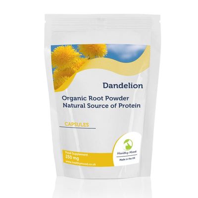 Dandelion Root Powder 250mg Natural Source of Protein Vitamins Capsules
