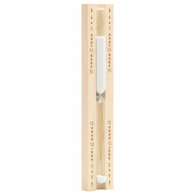 Bulliing Sauna Sand Timer 15 Minutes Solid Wood Pine,Sauna Hourglass Sand Timer - Classic Wall-Mounted Sand Hour Glass for Saunas - Pine Wood, Sand and Heat-Resistant Glass